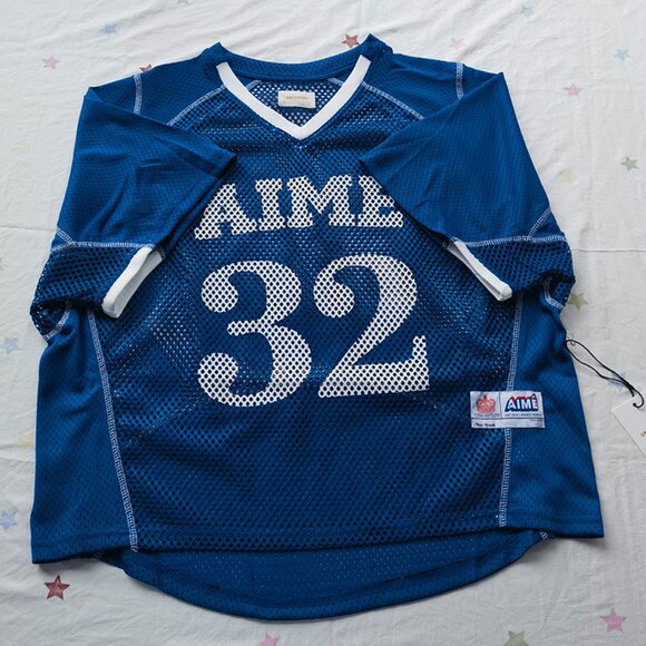 AIME LEON DORE Blue 32 Hollow Mesh Sweatshirt - Picture 4 of 10